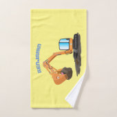 Caricature de la pelle orange (Serviette à main)