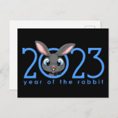 Caricature de l'année chinoise de la carte postale (Devant / Derrière)