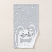 Caricature de lapin, symbole 2023. (Serviette à main)