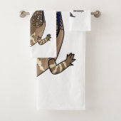 Caricature de lézard rouge (En situation)