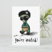 Caricature de l'Halloween Invitation de fête (Debout devant)