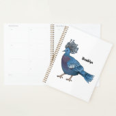 Caricature de l'oiseau pigeon couronné Victoria (Devant avec enveloppe)