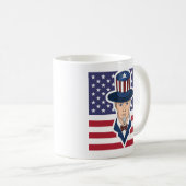 Caricature de l'oncle Sam Coffee Mug (Devant droit)