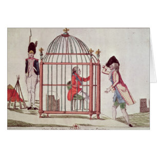 Caricature de Louis XVI dans une cage