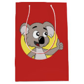 Caricature de l'ours Koala sac cadeau moyen (Devant)