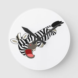 Caricature de marbre Zebra Horloge murale