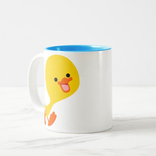 Caricature de marche mignon canard Mug (Devant gauche)