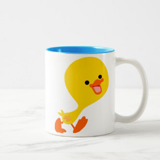 Caricature de marche mignon canard Mug