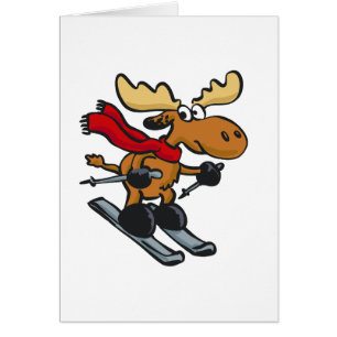 Caricature de Moose Skier   choisir la couleur arr