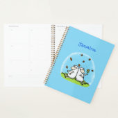 Caricature de moutons mignons amis et papillons (Devant avec enveloppe)