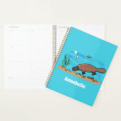 Caricature de natation de Cute platypus (Devant avec enveloppe)