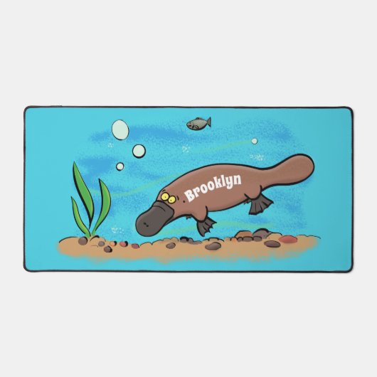 Caricature de natation de Cute platypus (Recto)