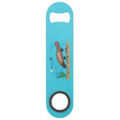 Caricature de natation de Cute platypus (Dos)