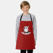 Caricature de Noël avec tablier d'ours de panda mi (Porté)