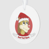 Caricature de Noël avec un joli ornement de lion (devant)