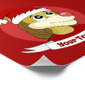 Caricature de Noël avec un poster de lion mignon (Coin)