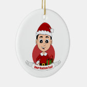 Caricature de Noël garçon ornement céramique (Droite)