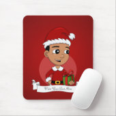 Caricature de Noël garçon tapis de souris (Avec souris)