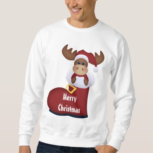 Caricature de Noël Moose Holiday sweatshirt (Devant)