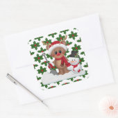 Caricature de Noël Reindeer sticker de vacances (Enveloppe)