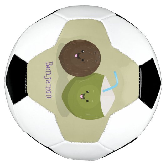 Caricature de noix de coco kawaii joyeux (Tourné)