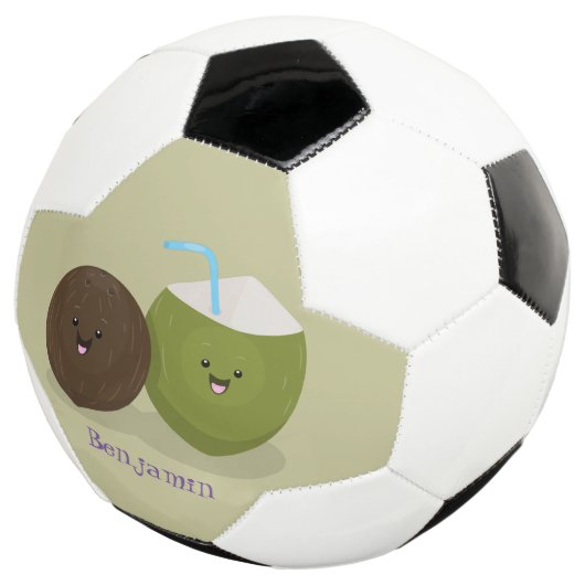 Caricature de noix de coco kawaii joyeux (3/4)