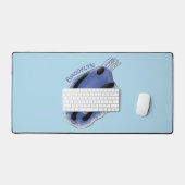 Caricature de nudibranche bleu mignon (Clavier et souris)