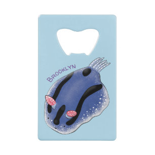 Caricature de nudibranche bleu mignon
