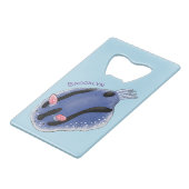 Caricature de nudibranche bleu mignon (Devant Angle)