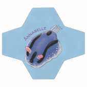 Caricature de nudibranche bleu mignon (Plat)