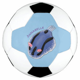 Caricature de nudibranche bleu mignon