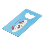 Caricature de patinage sur glace de Happy red four (Devant Angle)