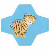 Caricature de petit tigre joyeux (Plat)