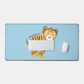 Caricature de petit tigre joyeux (Clavier et souris)