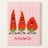 Caricature de piments chantants mignons (Dos)