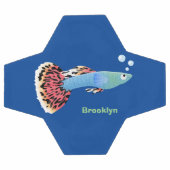 Caricature de poisson tropical guppy très chic (Plat)