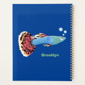 Caricature de poisson tropical guppy très chic (Dos)