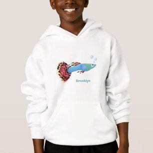 Caricature de poisson tropical guppy très chic