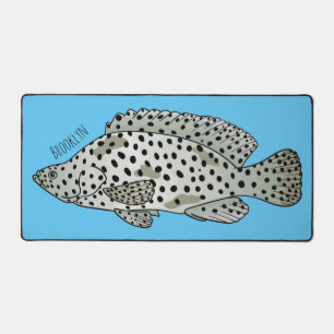 Caricature de poissons de mérou à bosse