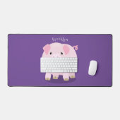 Caricature de porc mignon rose pot vendue (Clavier et souris)