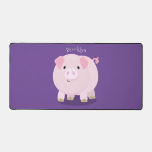 Caricature de porc mignon rose pot vendue