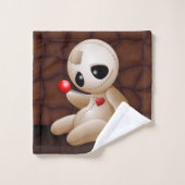 Caricature de poupée vaudou en amour (Gant de toilette)