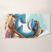 Caricature de requin caricaturale (Serviette de bain)