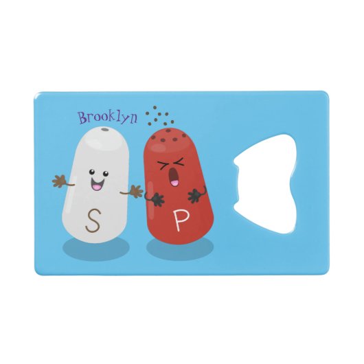 Caricature de shakers de sel et de poivre de Cute  (Devant (Horizontal))