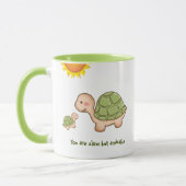 Caricature de tortue mignonne Café Mug (Gauche)