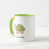 Caricature de tortue mignonne Café Mug (Devant gauche)