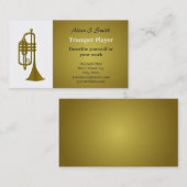 Caricature de trompette carte de visite (Devant / Derrière)