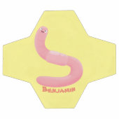 Caricature de vers de terre rose joli (Plat)