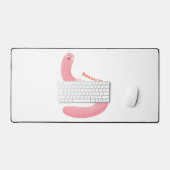 Caricature de vers de terre rose joli (Clavier et souris)