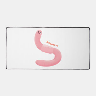 Caricature de vers de terre rose joli